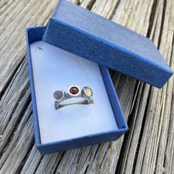 Gemstone Ring, Stainless Steel
