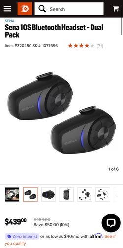 New Sena 10S motorcycle intercom dual pack