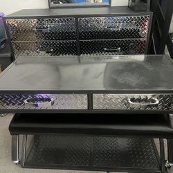 Black Industrial Style Bedroom Set-Queen Size