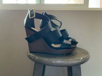 Jessica Simpson JP-Cullee Black Wedge Heels Size 8.5