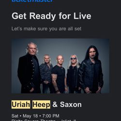 Uriah heep, Saxon concert Tickets