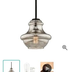 New In Box Kichler Brushed Nickel Pendant Light