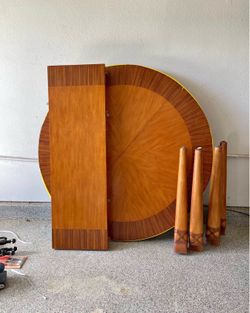 MCM art deco style sunburst dining table