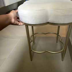 white/gold stool