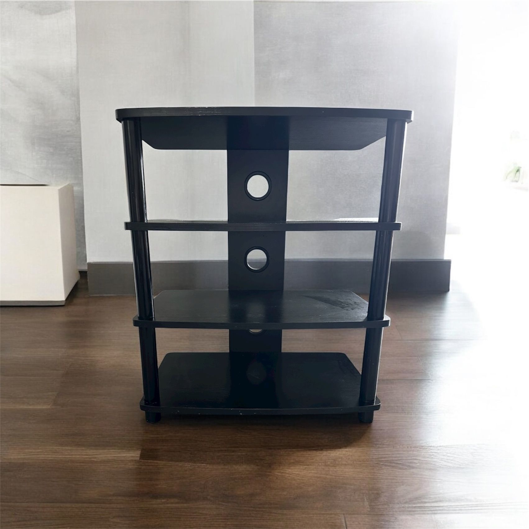 Compact Black Media Stand
