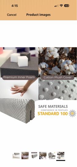 Foam Bed Rail Bumper with Cotton Plush Cover