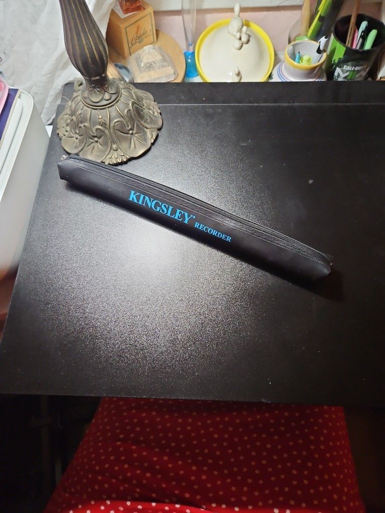 Kingsley recorder black with case