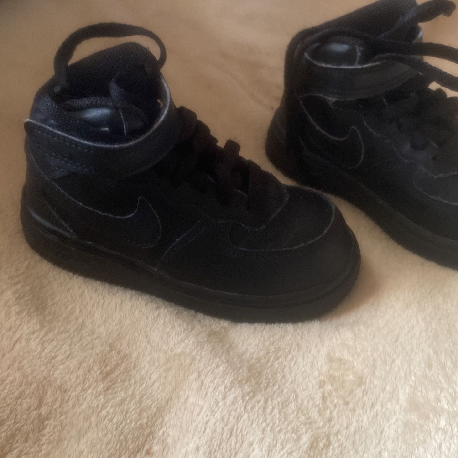 Nike Air Force 1 Mid Black High Top Baby Unisex Shoes Size 7c Boy/Girl