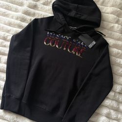 Versace Jean Sweatshirt Sequin Logo Black 