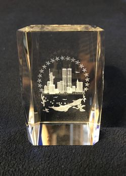 Crystals with laser designs