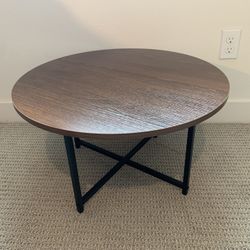 Brown Round Coffee Table - Brand New 