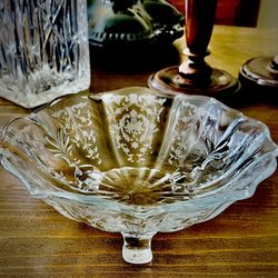 Fostoria Baroque Three Footed Bowl 