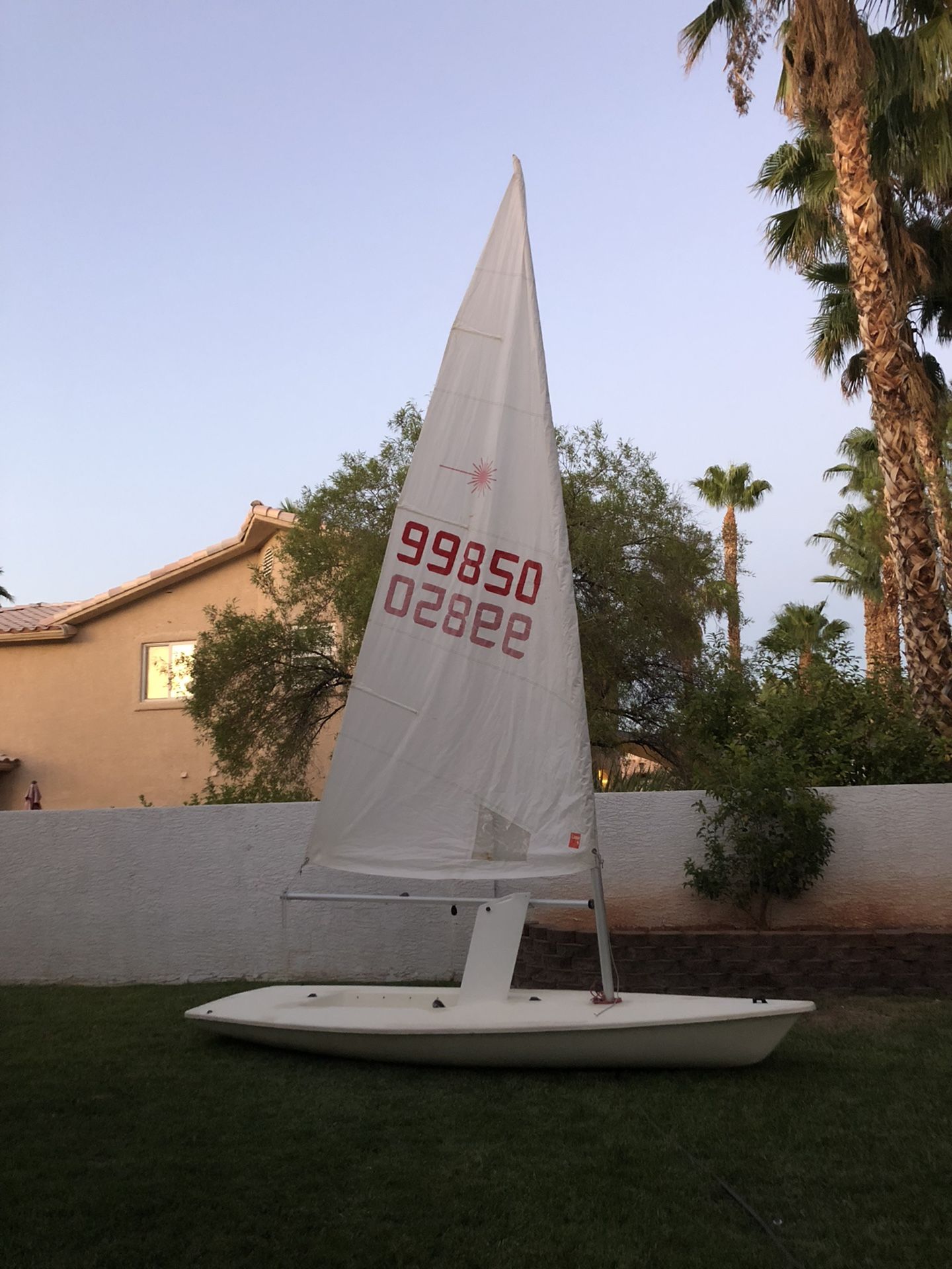 Laser sailboat