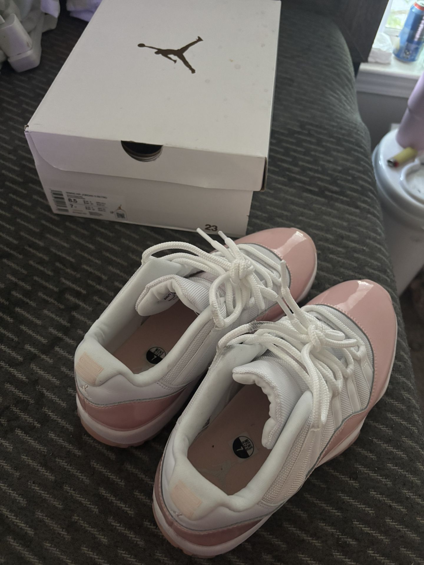 PINK Jordan 11s, Sz 7Y