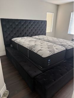 Cal king bed & mattress