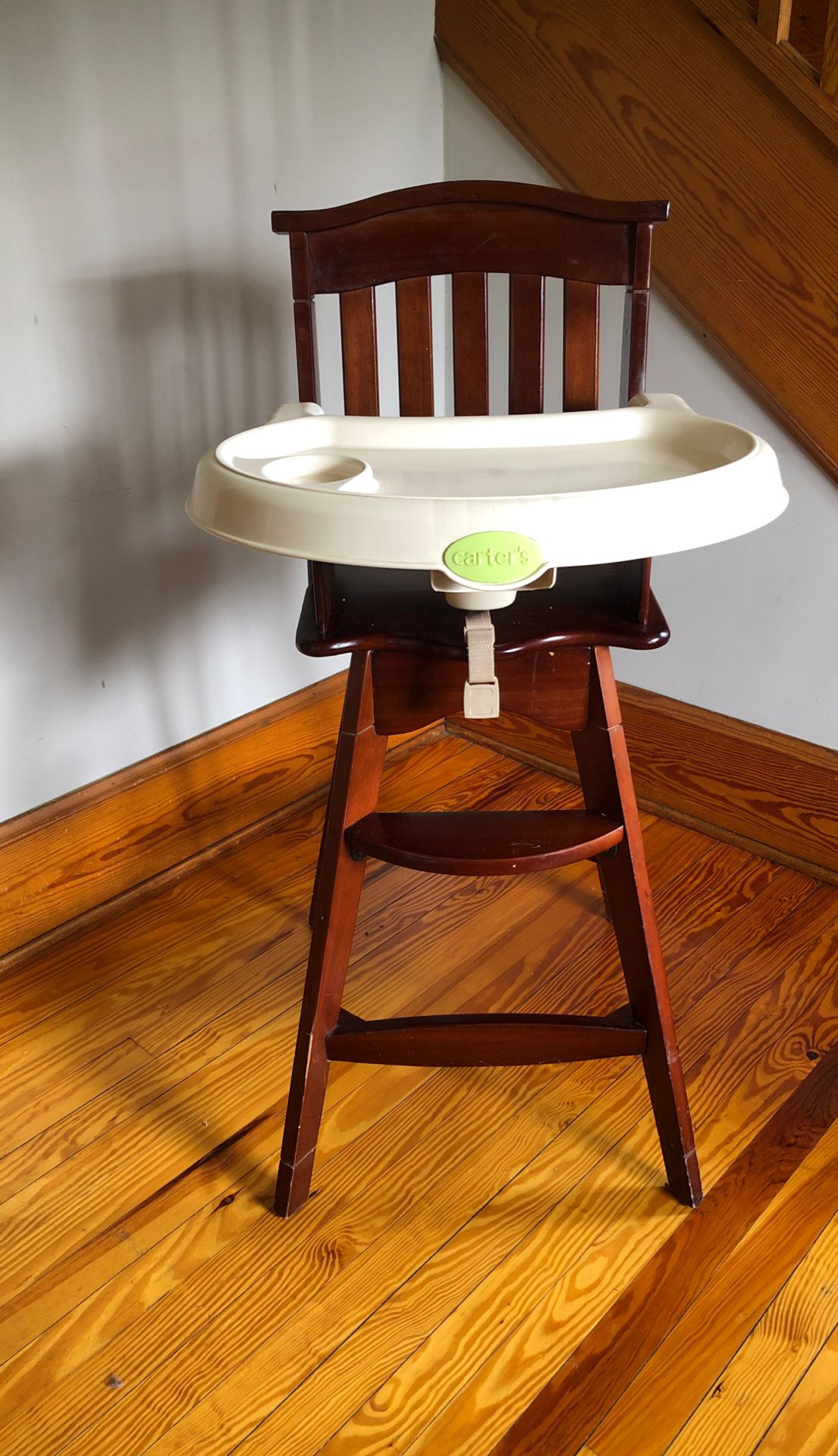 Clean Carter’s high chair for infant.