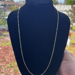 14k Gold Over Silver Chain