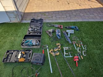 Tools nail gun clamps belt sander