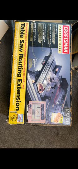 Craftsman table saw Routing Extension & free craftsman direct drive saw table