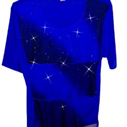 NWT Michael Kors Blouse shirt Chiffon MK top sparkles Gift