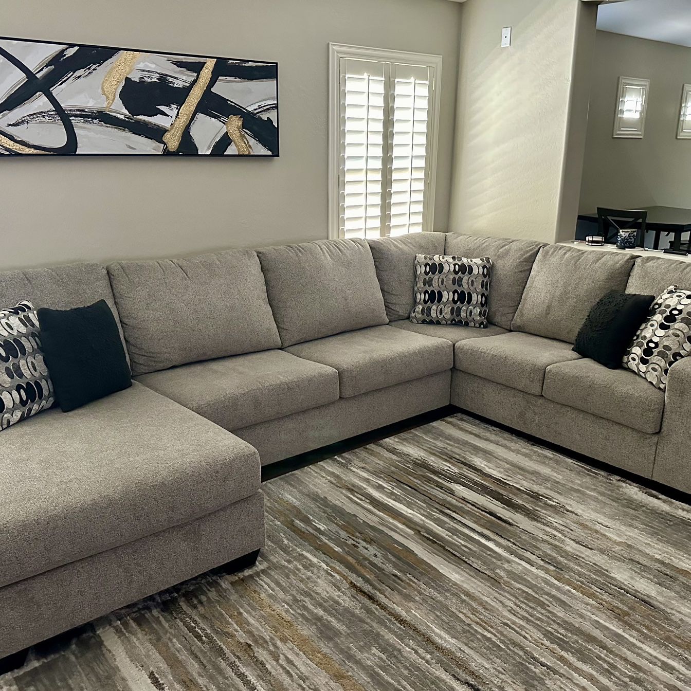 Ashley 3 Piece Sectional With Chaise 