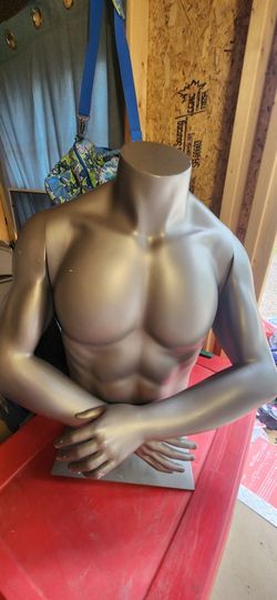 Men Mannequin Bust Torso W/metal stand Magnetic Arms