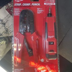 Milwaukee Ethernet Cable Install Kit (Strip, Crimp, Punch) – NEW Sealed