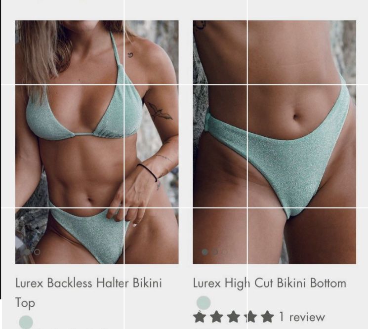 Set Bikini BERLOOK Green And Orange