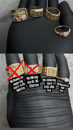 14k and 10k gold rings