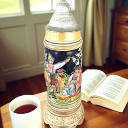 Vintage West Germany Made Lidded Bier Stein