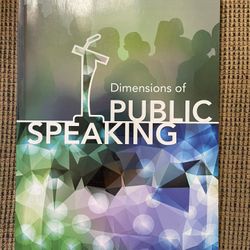 Dimensions Of Public Speaking Textbook