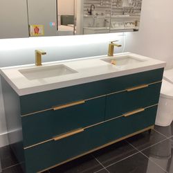 60” Double Sink Bathroom Vanity Fully Assembled Ready For Pick Up 