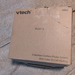 New - VTech 3 Bluetooth Handset Cordless Phone DECT 6.0 Large Display Big Buttons VG231-3