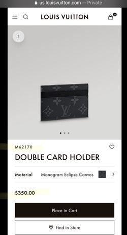 Double Card Holder Monogram Eclipse Canvas - Wallets and Small Leather  Goods