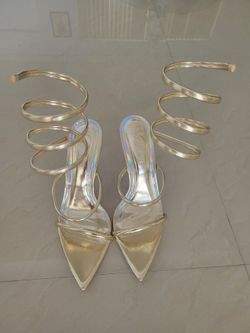 Gold Strap Heel