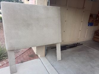 Queen Padded Headboard and Bed Frame