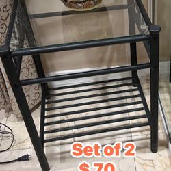 Accent side glass table Bedroom/ Living room (set os 