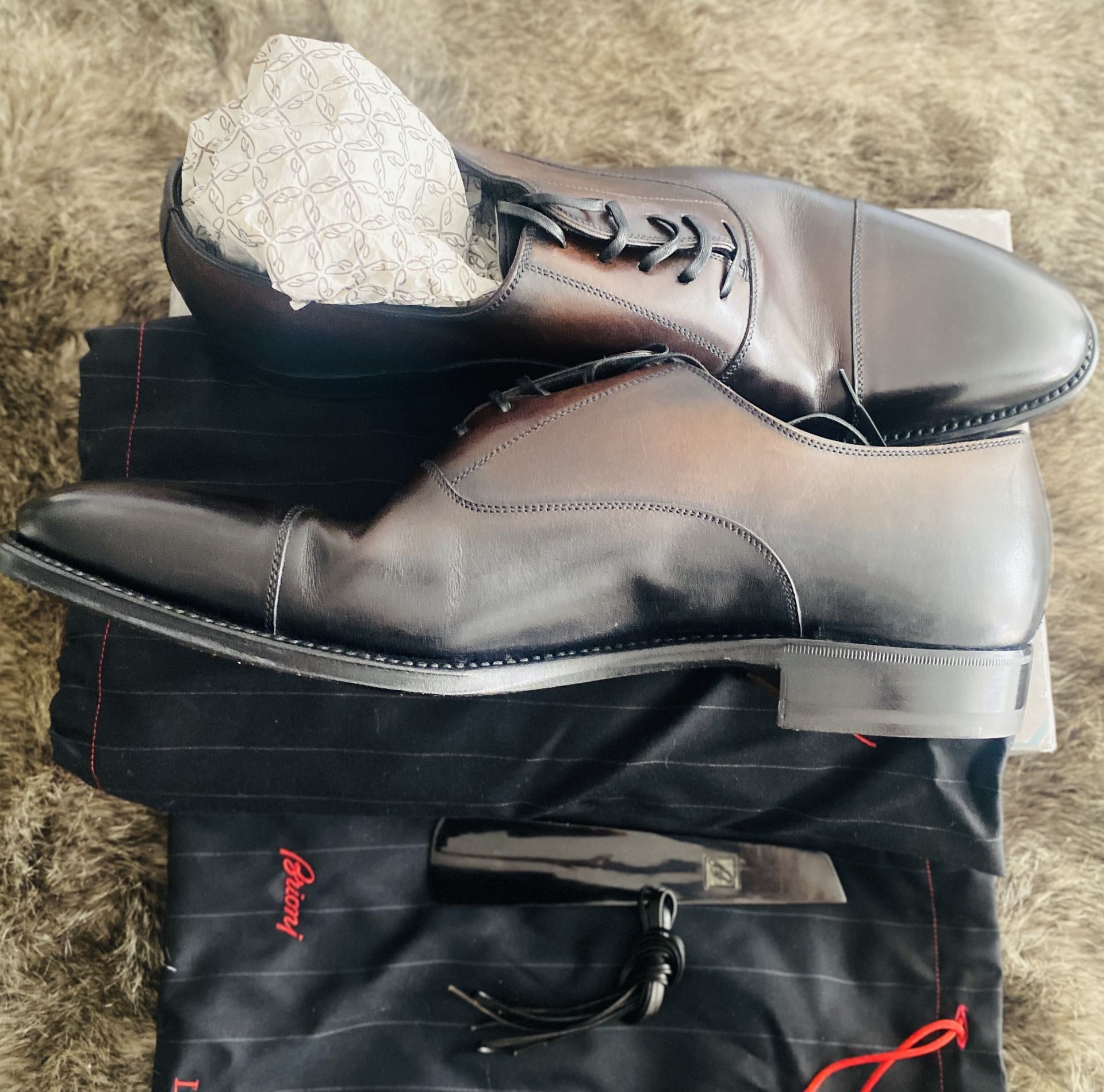 Men’s Brioni Italian Leather Dress Shoes US Size 11