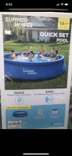 Summer Waves 14ft Quick Set Pool!!