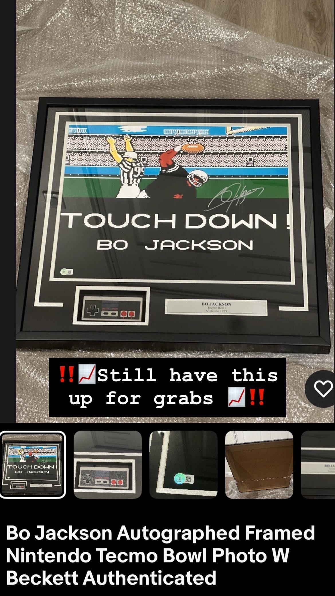 No Jackson RAIDERS signed