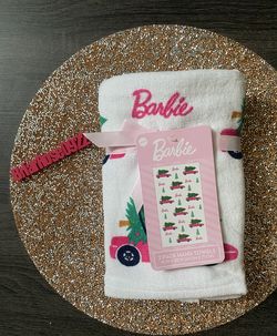 Christmas Barbie Bathroom Hand Towels