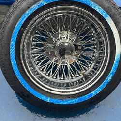 14” Cross Laced 72 Spokes Wheels With Remington 175/70/14 Tires