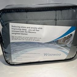 Waowoo Weighted Blanket  grey queen 15 pounds soft 
