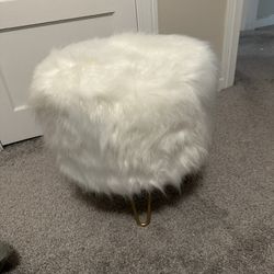 Fuzzy Vanity Chair/Stool