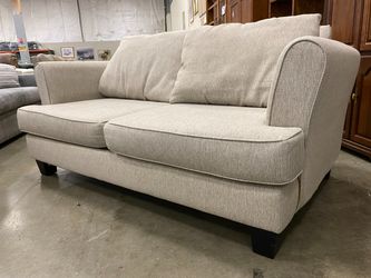 Beige Woven Loveseat