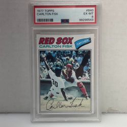 1977 TOPPS CARLTON FISK #640 PSA 6 EX-MT BOSTON RED SOX HOF (cmp111714)