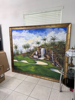 Cuadro bien grande está muy bonito un marco limpio