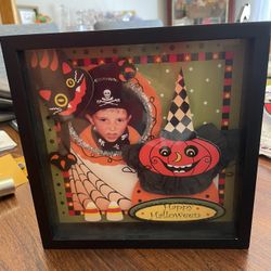 Halloween A Haunted Halloween Party Home Decor 3D Picture Frame 8.5 X 8.5 