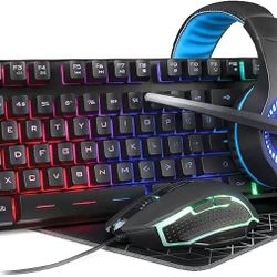 PC Led Gaming Pack Mic, Keyboard, Mouse
