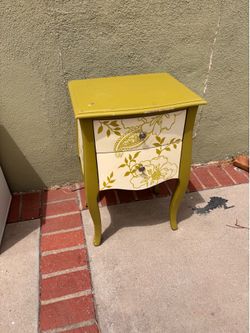 Decorative Two-Drawer Nightstand Side Table